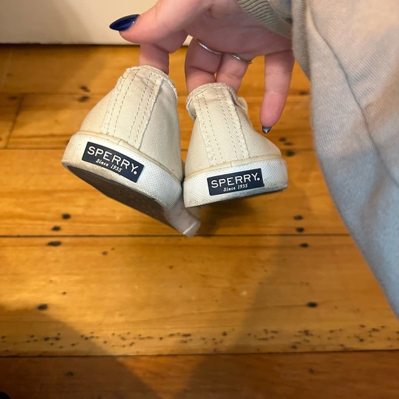 Sperry Pier View Fray Off-White Size 10 - Picture 5 of 8